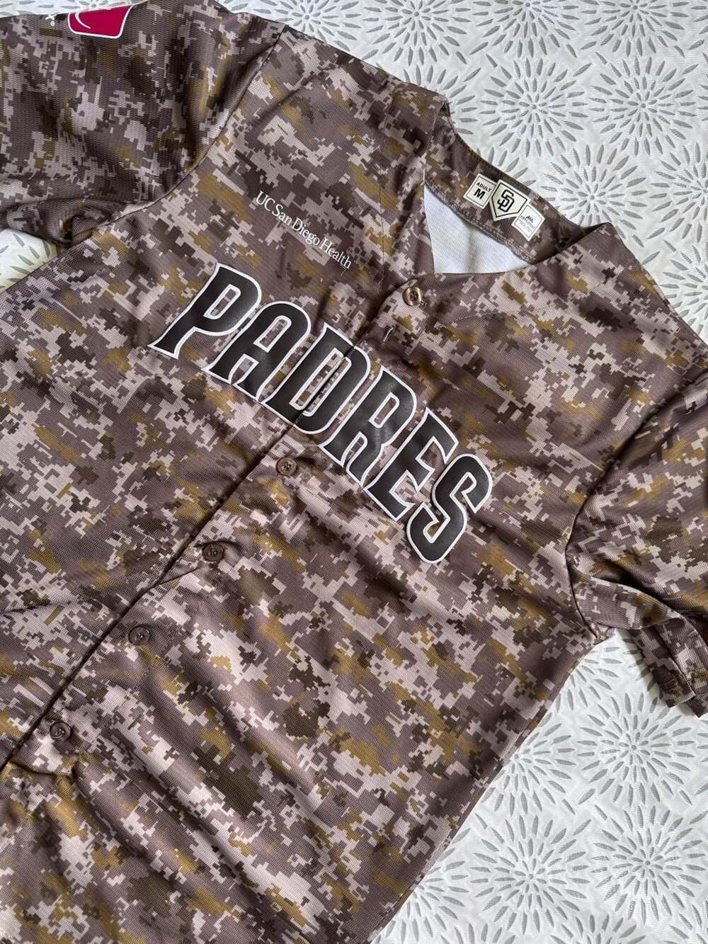San Diego Padres Camo Military Appreciation Jersey Men’s M UCSD Jack In the Box